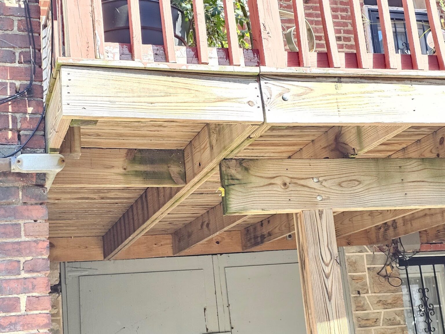 Ridge Rim Connection Splice in a Deck Rim joist