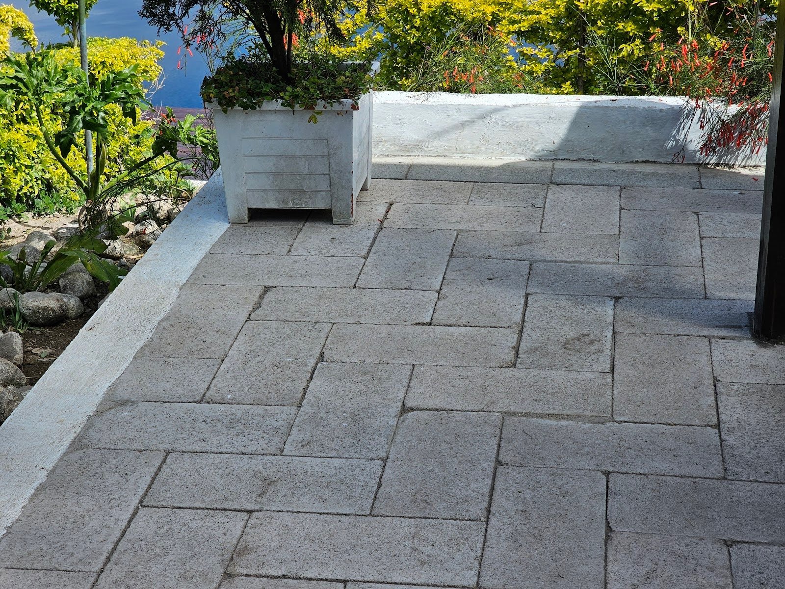 Herringbone Masonry Patio Paving