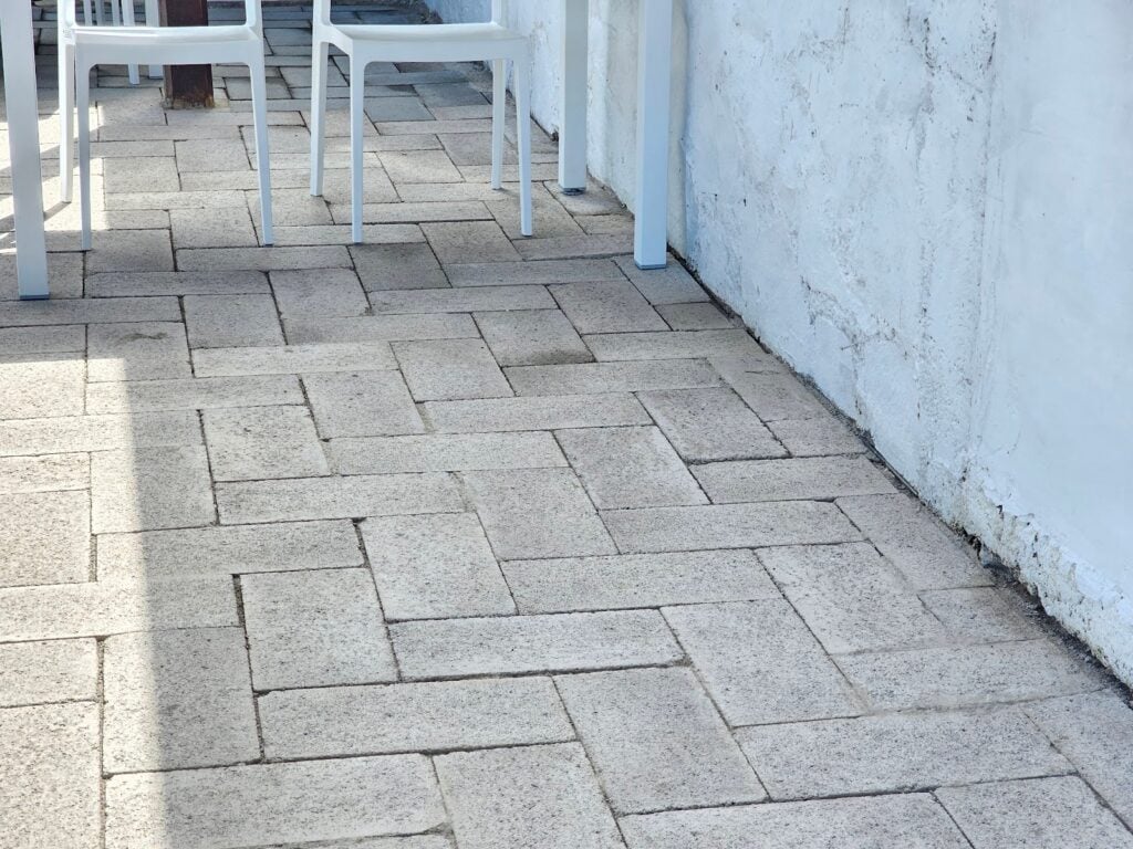 Masonry patio paving with clean joint lines in Washington, DC