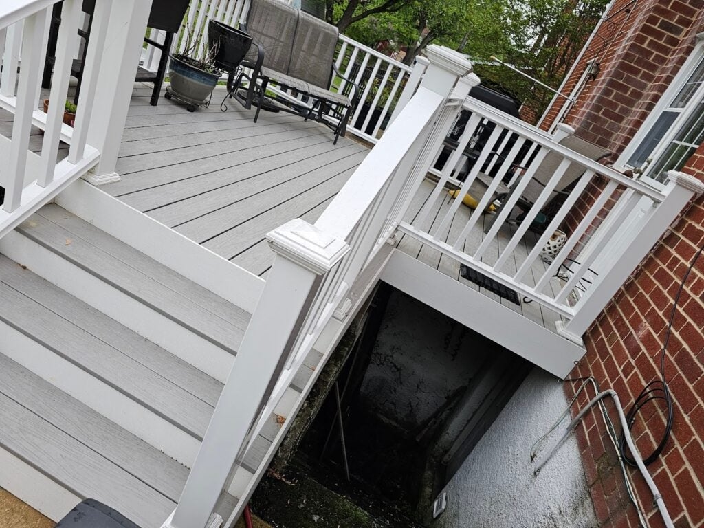 Light deck color scheme for Washington, DC row home backyard