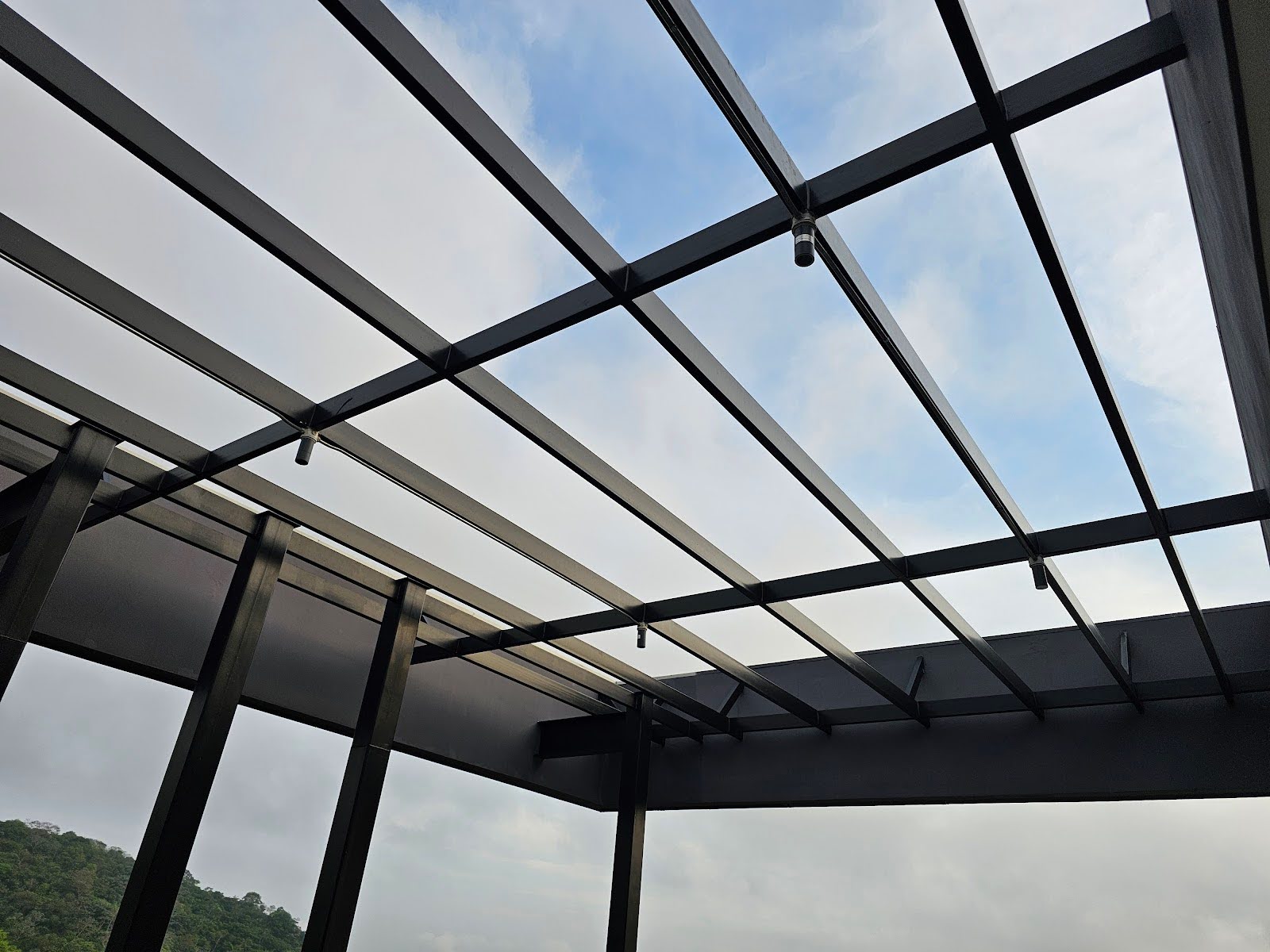 Tube Steel Pergola installed on a modern rooftop terrace in Washington, DC