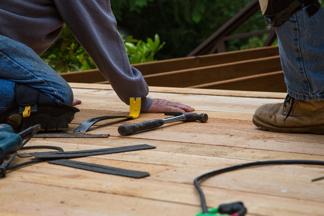 Deck replacement project in Washington DC comparing wood, composite, and PVC materials