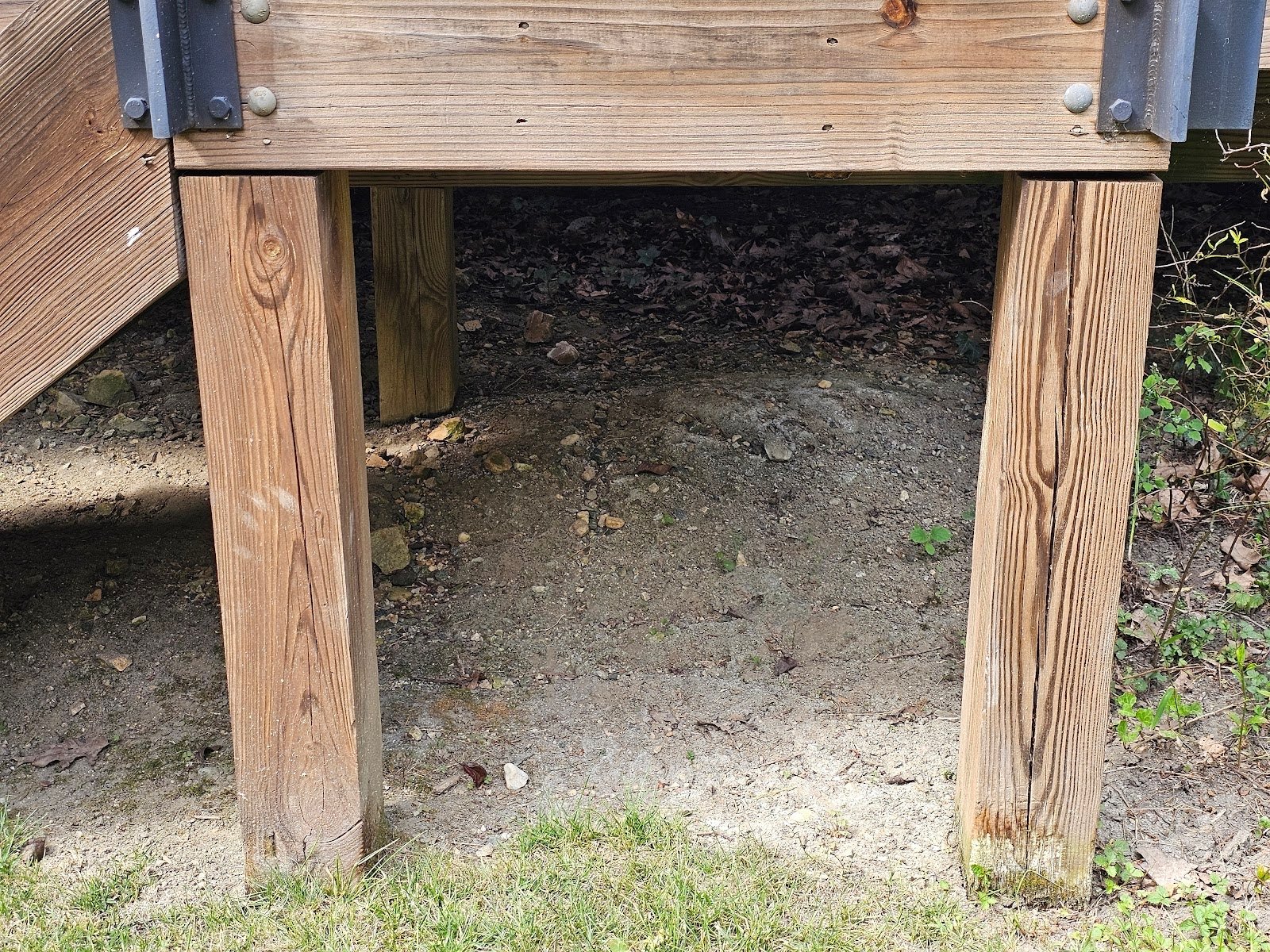 Metal Handrails on Wood Decks