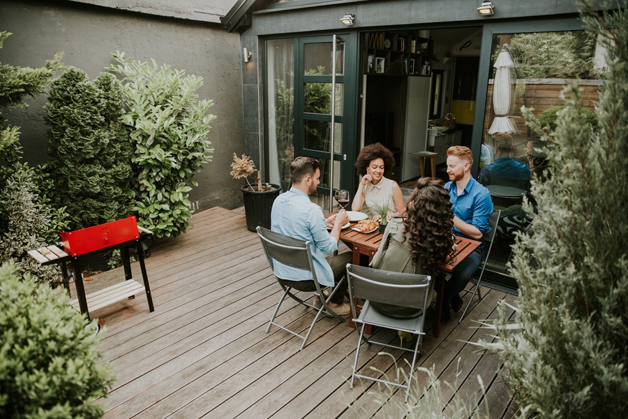 Washington DC contractor building a custom deck and patio in a Dupont Circle backyard