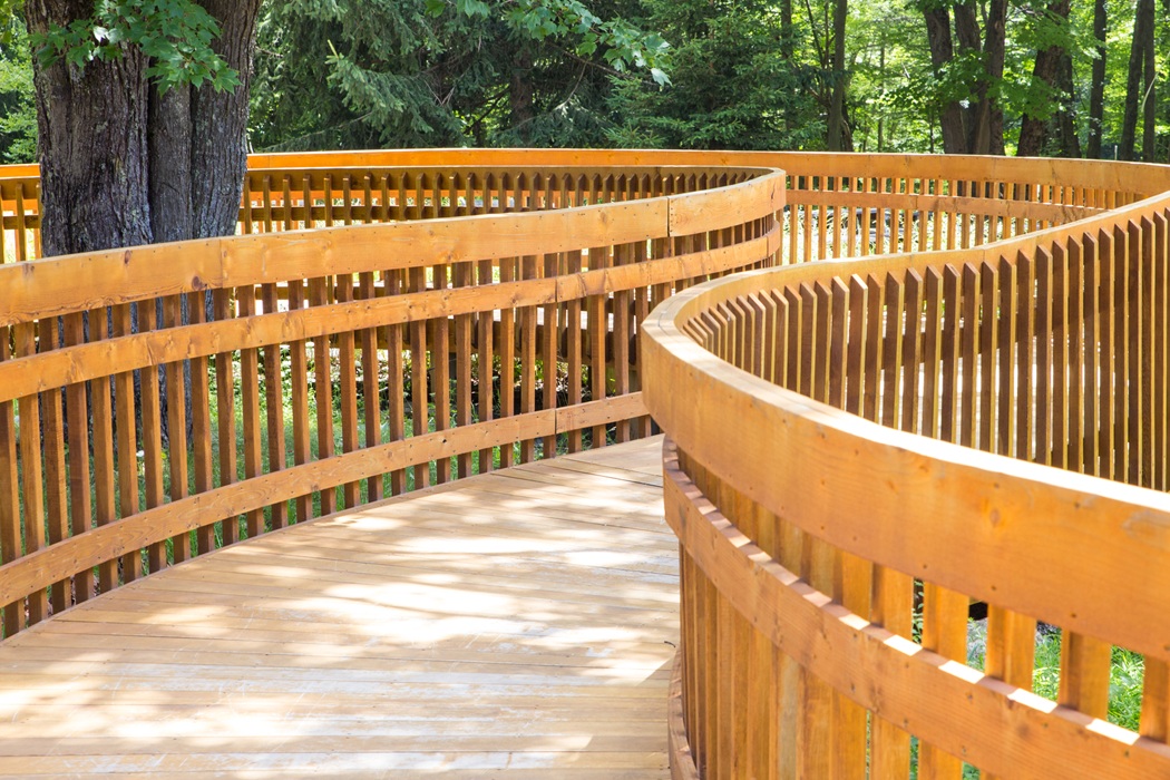 Washington DC deck featuring durable railing materials designed for local weather