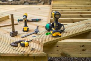 Installing Newly built residential deck in Washington DC featuring contemporary deck replacement trends for outdoor living