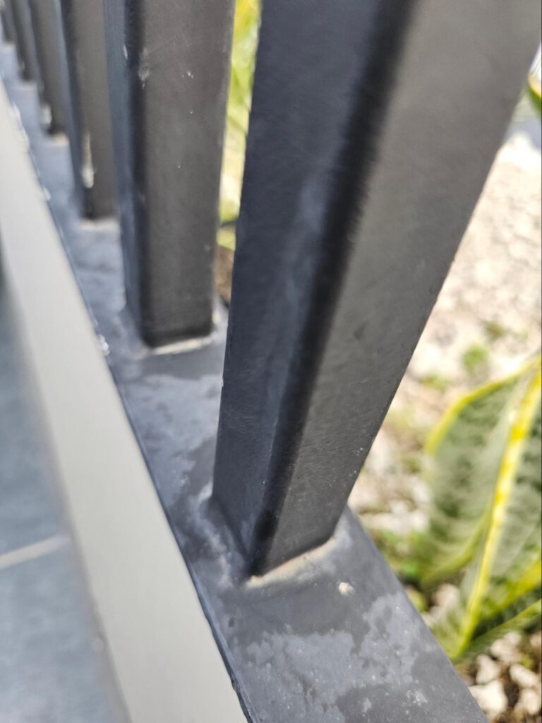 Steel Guardrail on a Kneewall 5 Paints and coatings with higher degree of sheen