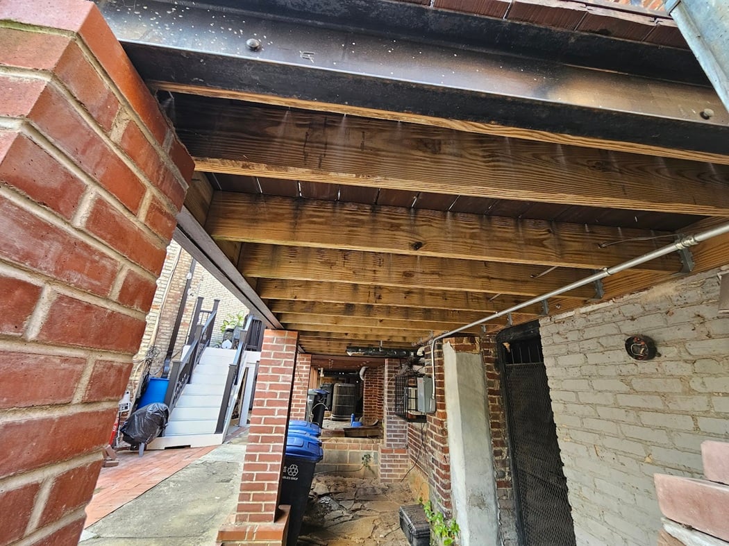 deck is built out of a steel frame