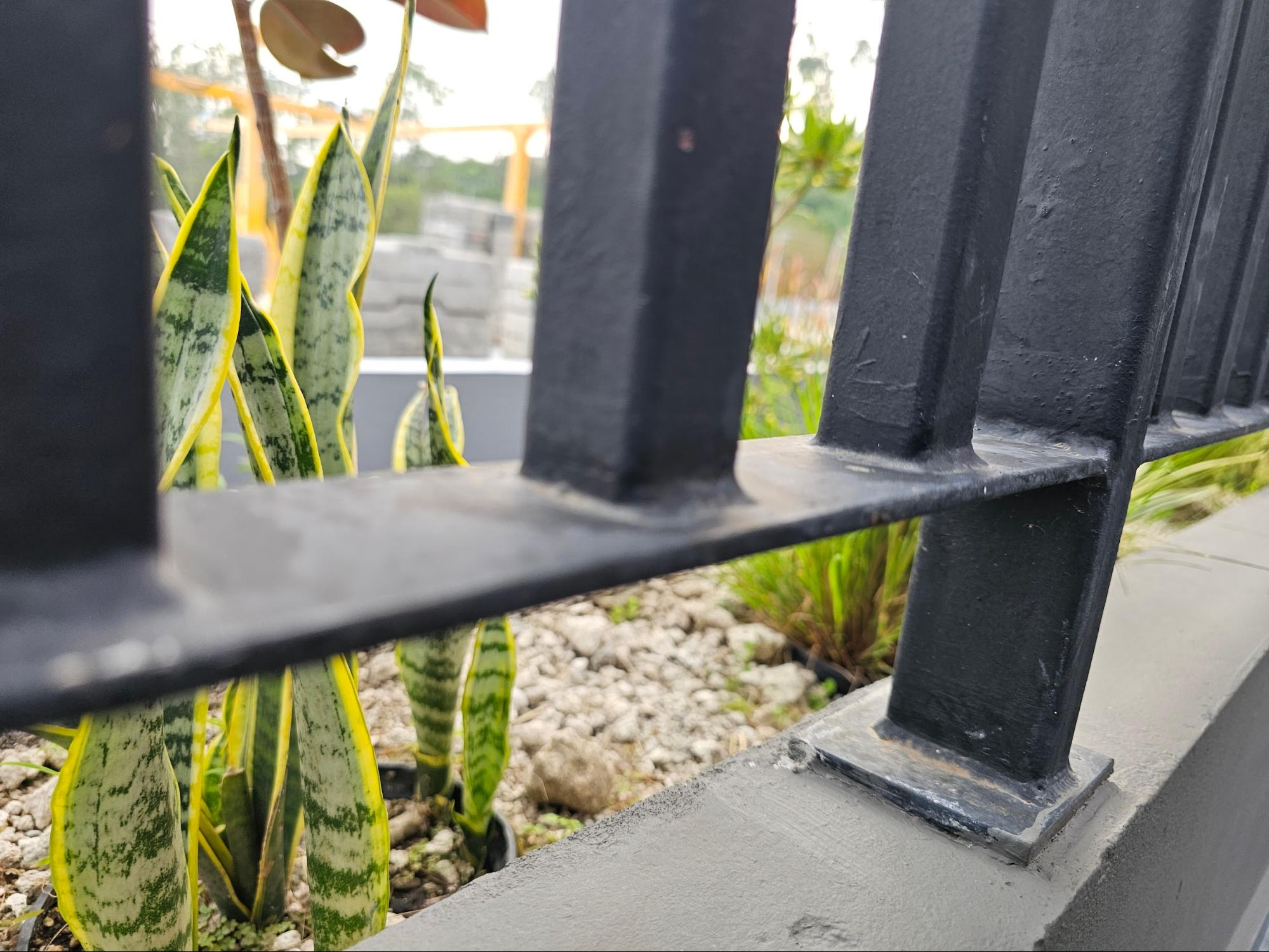 Steel Guardrail on a Kneewall 6 older types of paints higher gloss