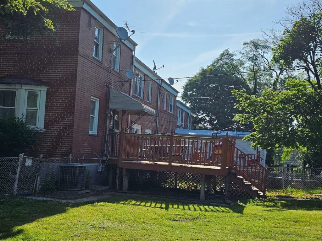 Low Deck off Rear of a Rowhome