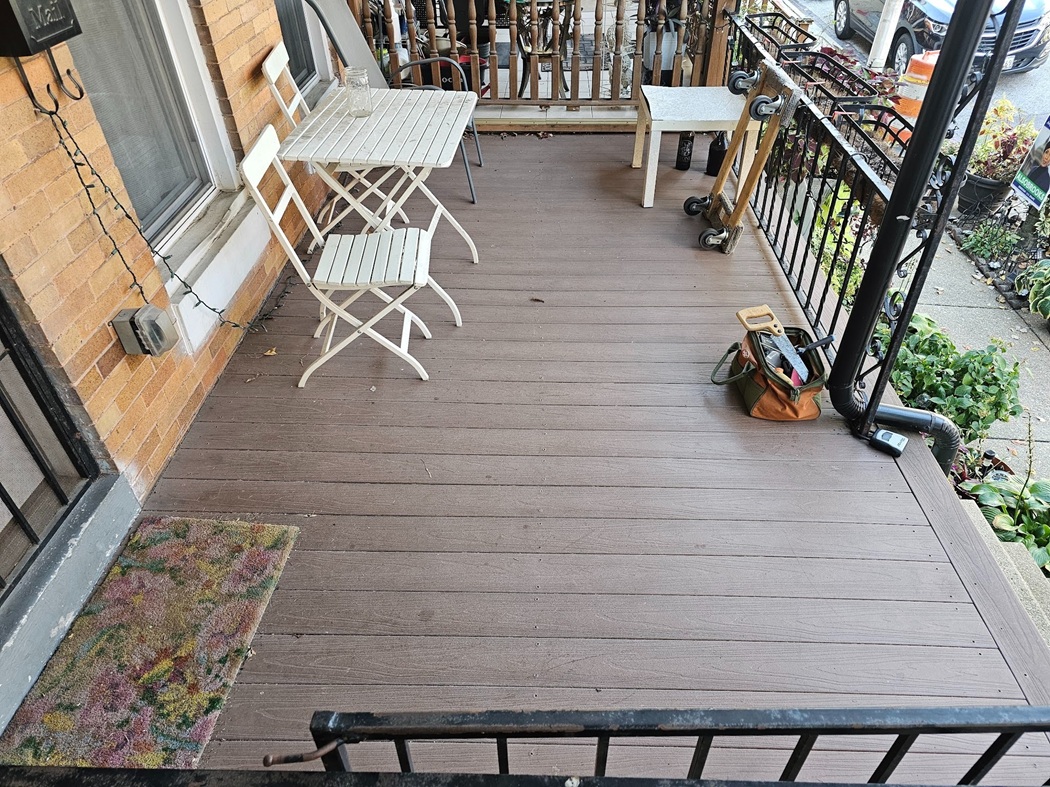 Full span of the porch installed in Washington DC