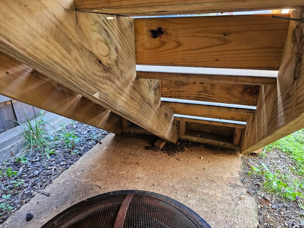 Stair to Deck Connection and Support - Part I 2 stair connected to a rim joist