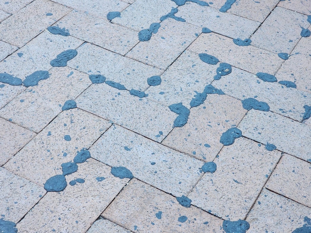 Asphalt Melting though Brick Paving - Part I 4 bitumen and or asphalt