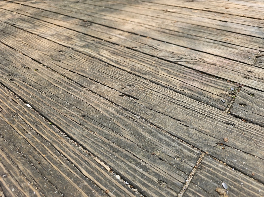 Wood Decks Need Sealing and Staining - Part I 2 deck deteriorates this much at the surface